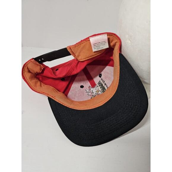 Vintage Looney Tunes Marvin Martian Snapback Hat 1997 Embroidered Red Black - Picture 7 of 8